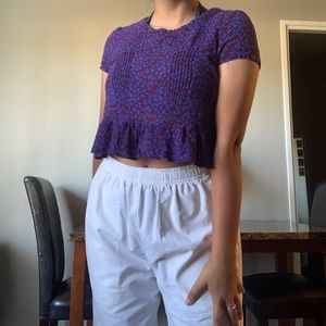 Purple flowy shirt 🍇